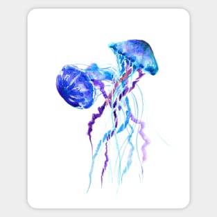 Jellyfish Design Blue Purple BEACH ARTWORK Sticker